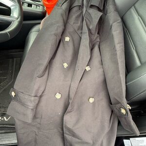 Men's Black Double-Breasted Coat